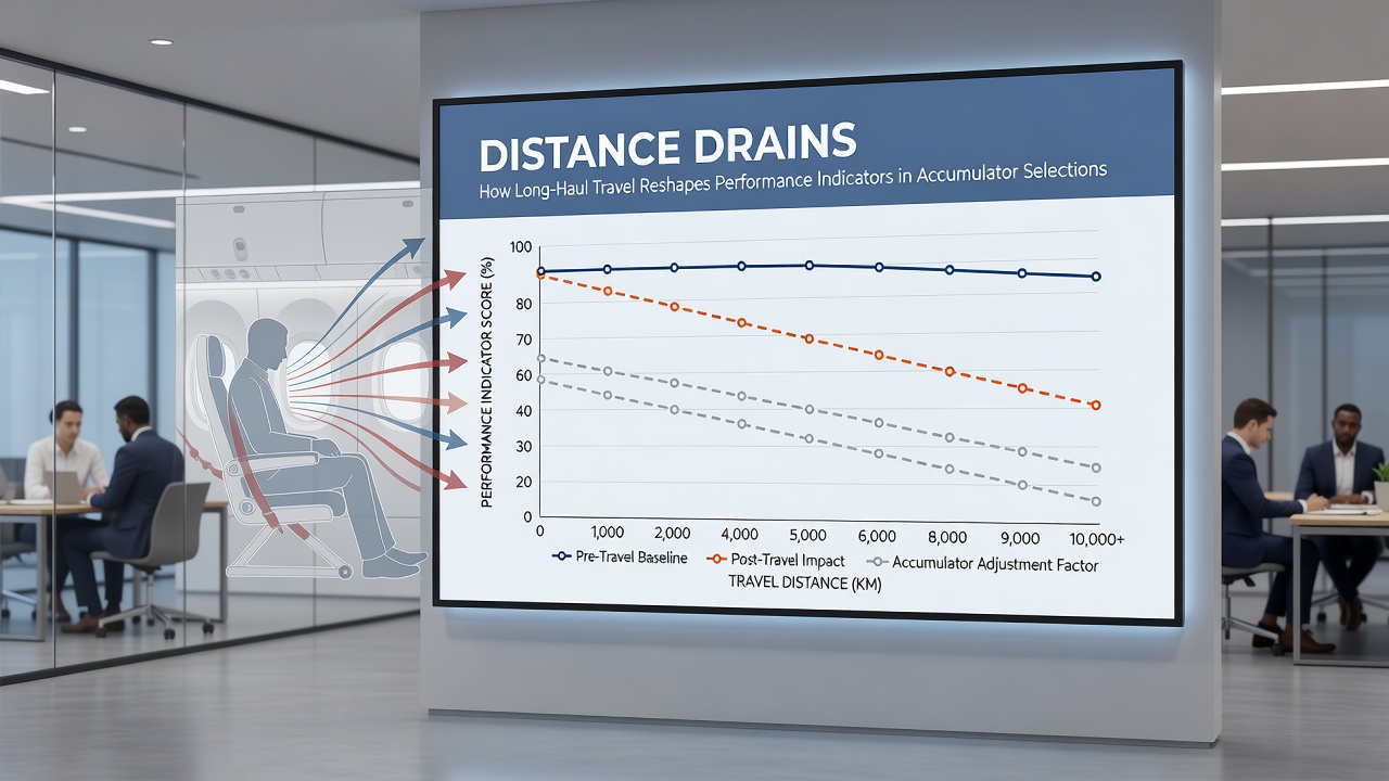 Data charts displaying performance metrics for away teams after long-distance travel in football leagues