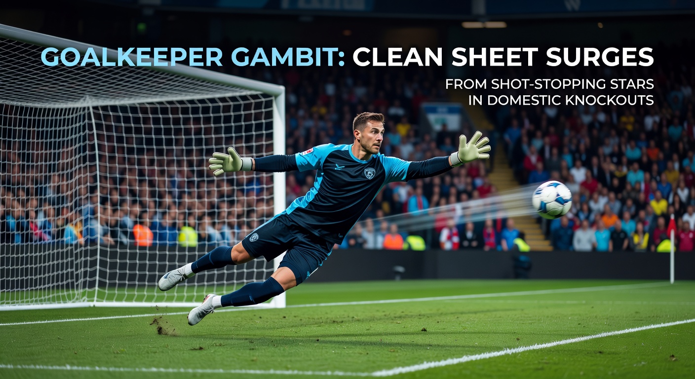 Close-up of a goalkeeper celebrating a clean sheet with teammates after a knockout victory, confetti falling