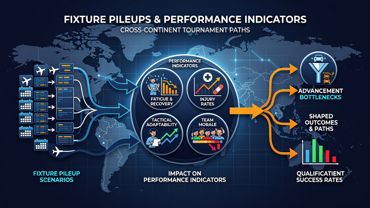 Performance data charts showing shifts in key indicators during congested international schedules