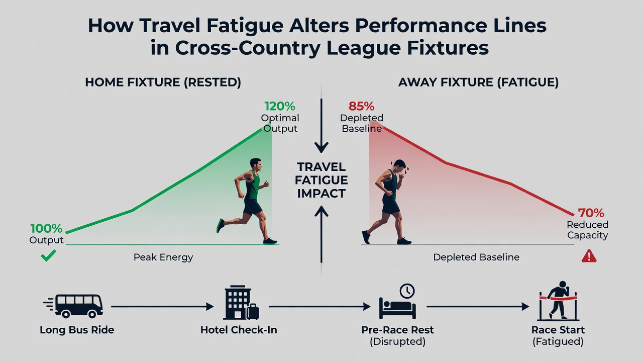 Analysis of performance metrics affected by long-distance travel in football leagues
