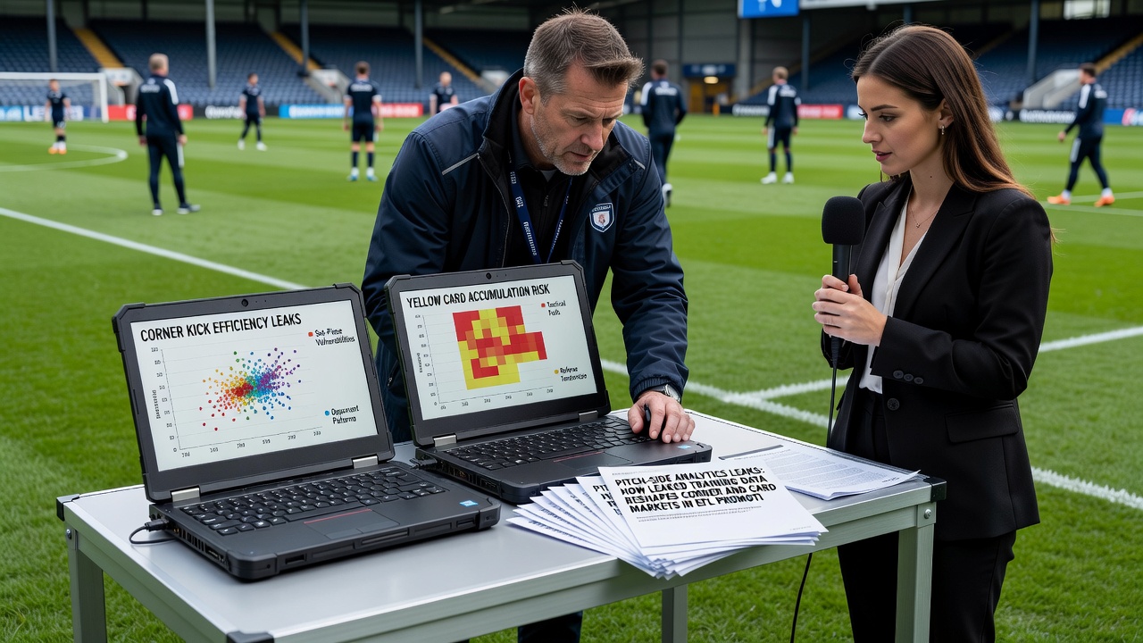 Bookmaker odds board updating live corner and card markets during an EFL Championship promotion playoff match