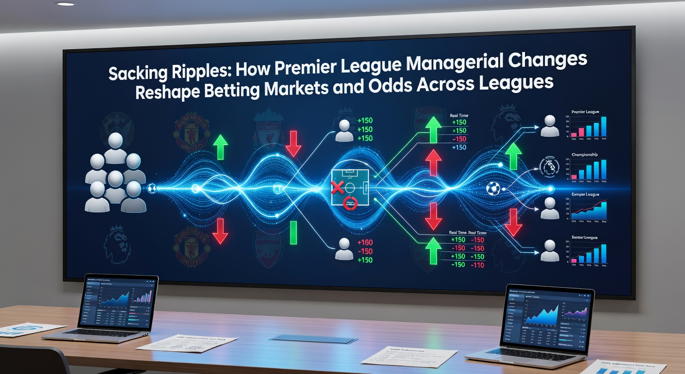 Chart illustrating odds fluctuations across Premier League, Championship, and European leagues following a managerial sacking
