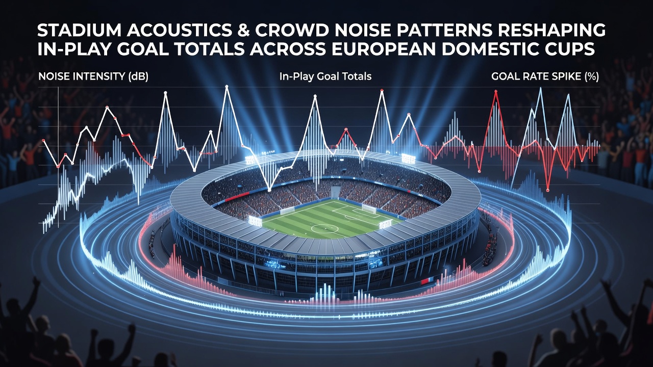 Crowd noise patterns affecting player positioning during a European cup match