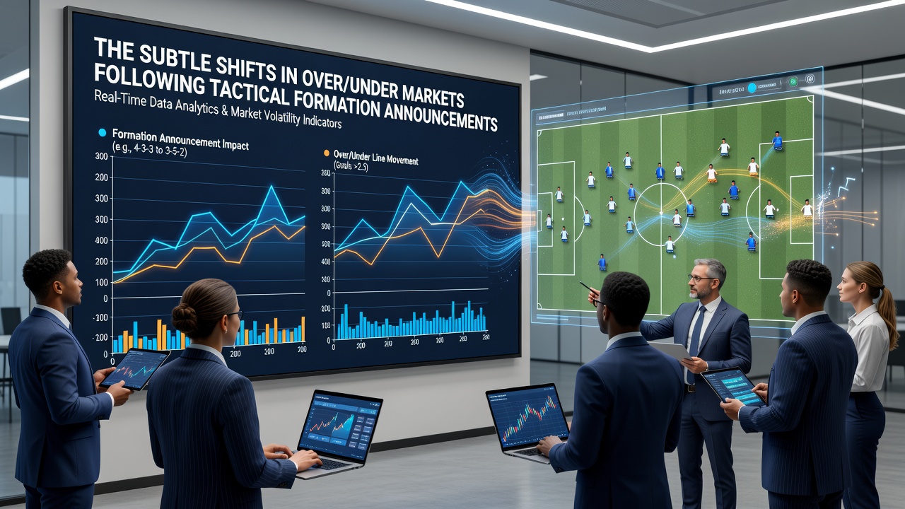 Betting exchange screen showing over under market adjustments after formation news